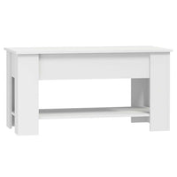 Tavolino da Salotto Bianco 101x49x52 cm in Legno Multistrato 809701