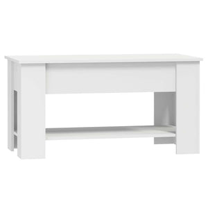 Tavolino da Salotto Bianco 101x49x52 cm in Legno Multistrato cod mxl 8748