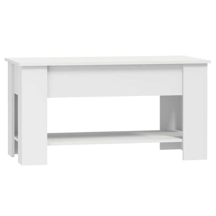Tavolino da Salotto Bianco 101x49x52 cm in Legno Multistrato cod mxl 8748