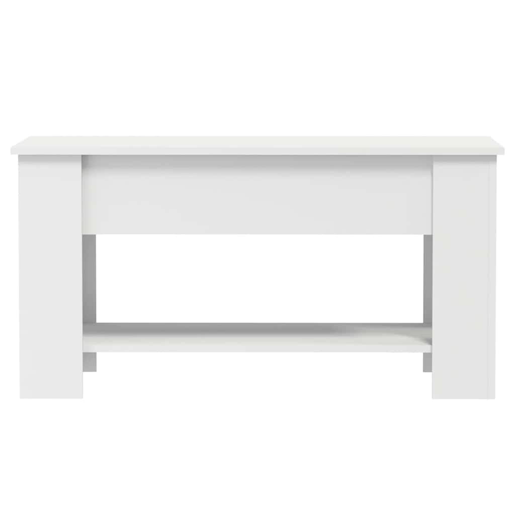 Tavolino da Salotto Bianco 101x49x52 cm in Legno Multistrato cod mxl 8748