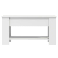 Tavolino da Salotto Bianco 101x49x52 cm in Legno Multistrato cod mxl 8748