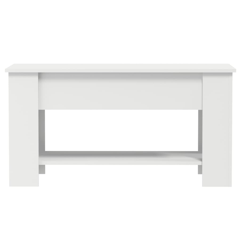 Tavolino da Salotto Bianco 101x49x52 cm in Legno Multistrato 809701