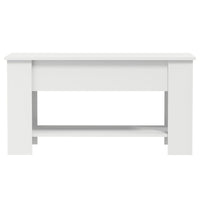 Tavolino da Salotto Bianco 101x49x52 cm in Legno Multistrato 809701