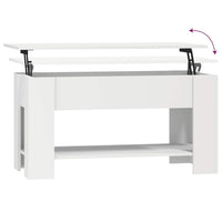Tavolino da Salotto Bianco 101x49x52 cm in Legno Multistrato 809701