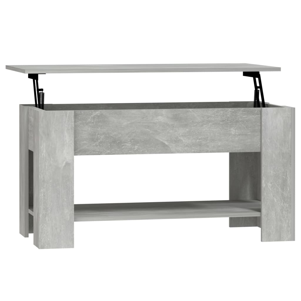 Tavolino Salotto Grigio Cemento 101x49x52 cm Legno Multistrato 809705