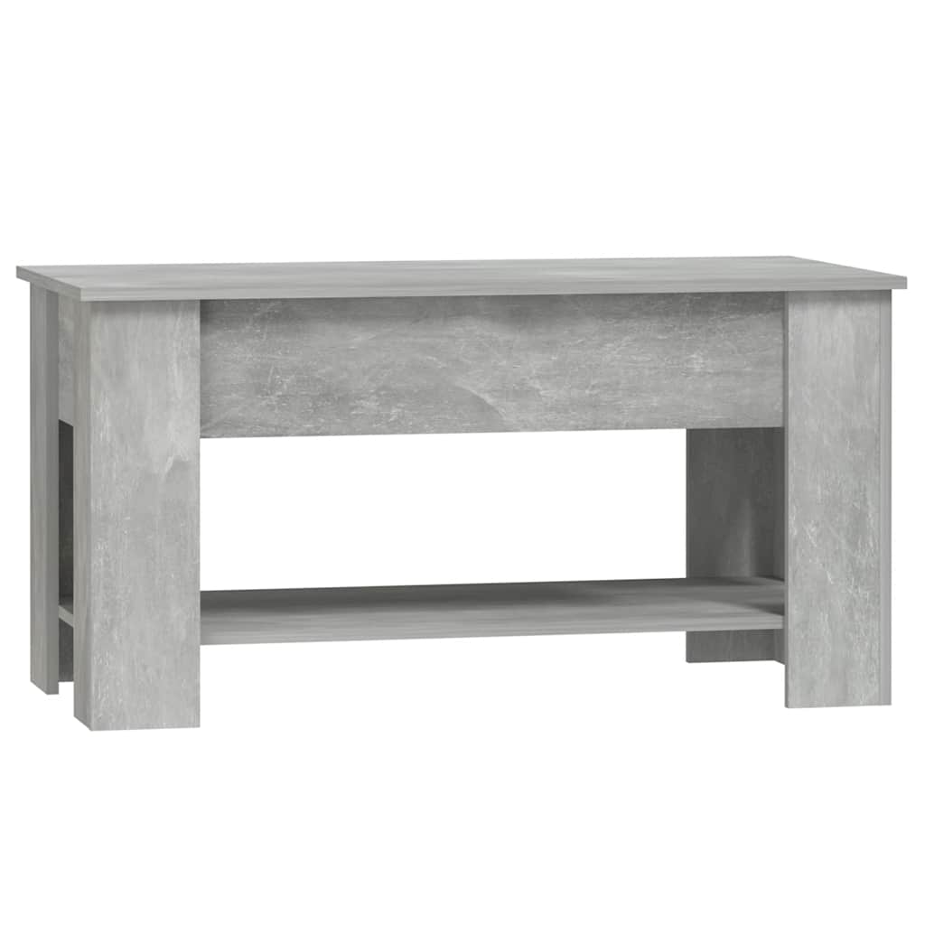 Tavolino Salotto Grigio Cemento 101x49x52 cm Legno Multistrato cod mxl 29790