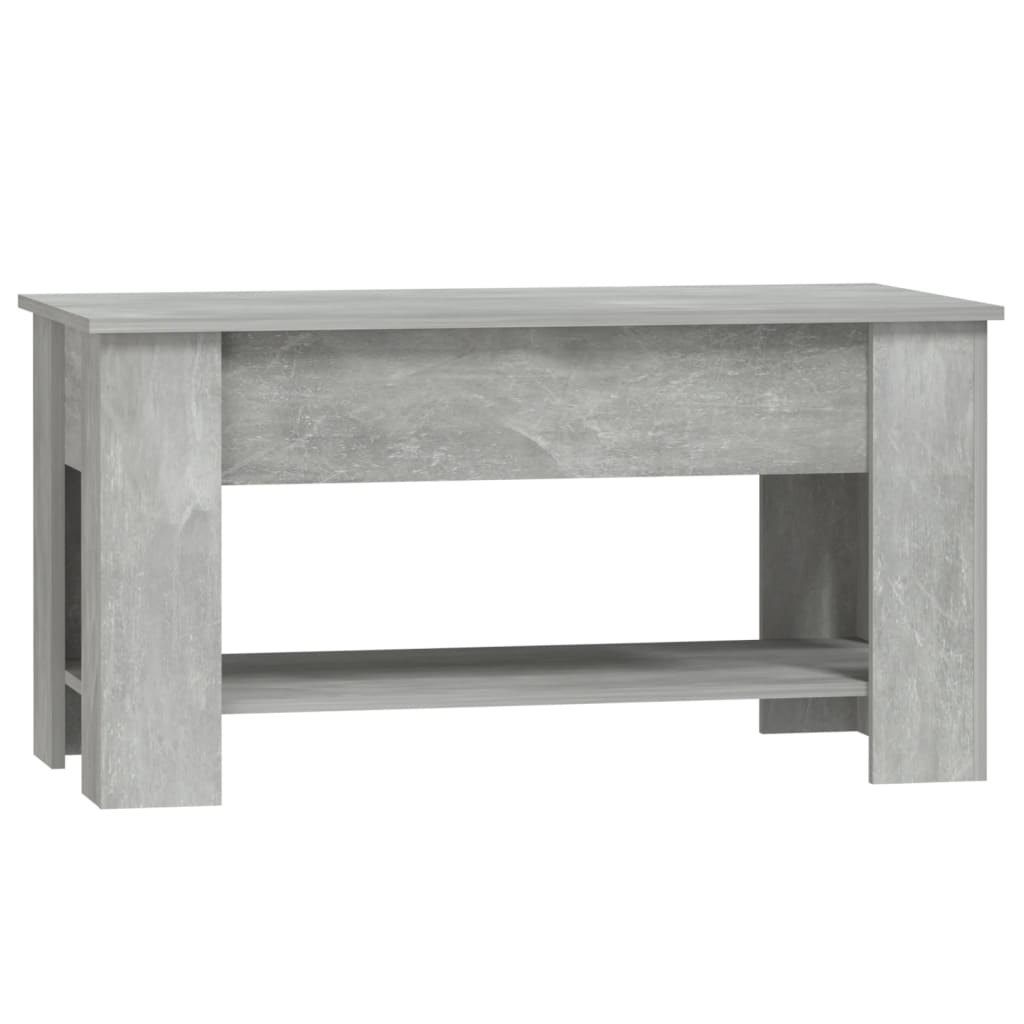 Tavolino Salotto Grigio Cemento 101x49x52 cm Legno Multistrato 809705