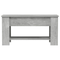Tavolino Salotto Grigio Cemento 101x49x52 cm Legno Multistrato cod mxl 29790