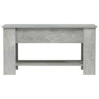Tavolino Salotto Grigio Cemento 101x49x52 cm Legno Multistrato 809705
