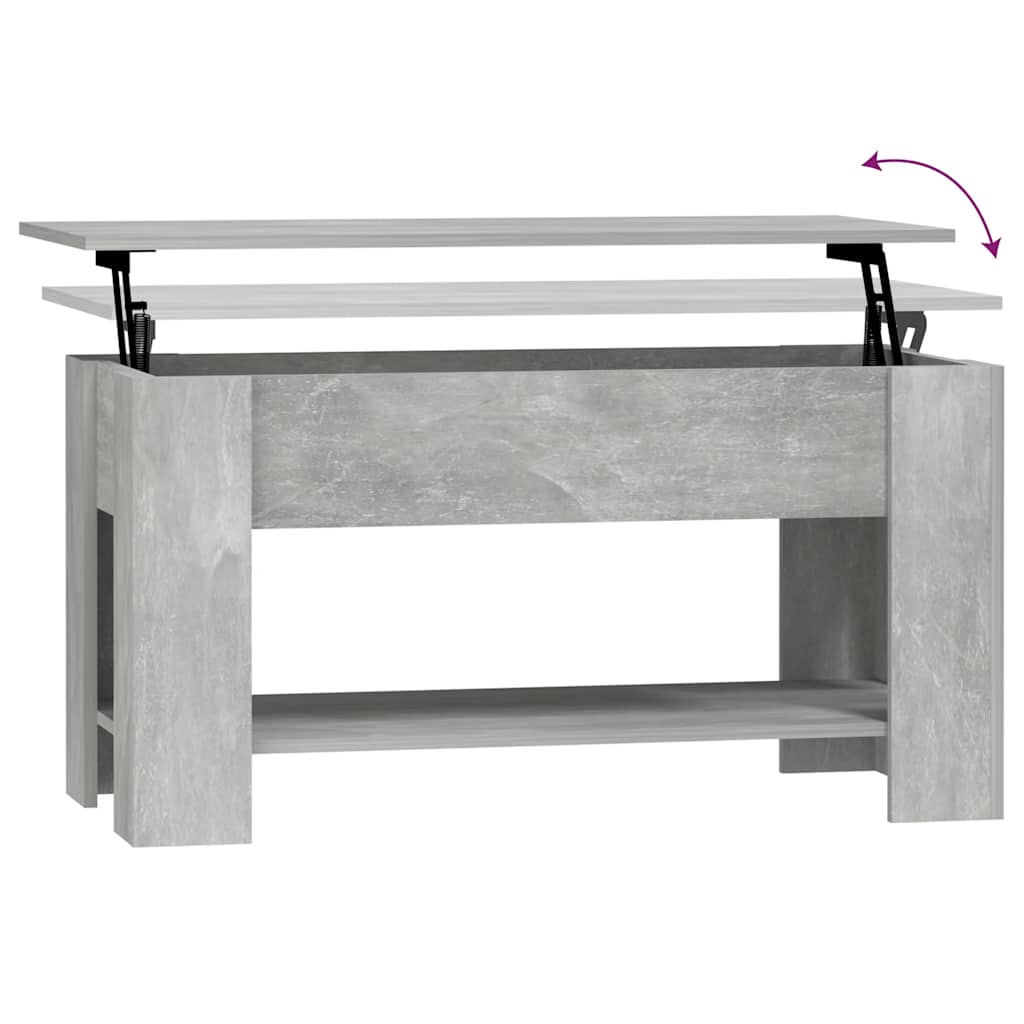 Tavolino Salotto Grigio Cemento 101x49x52 cm Legno Multistrato cod mxl 29790