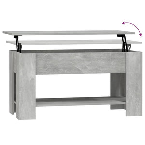 Tavolino Salotto Grigio Cemento 101x49x52 cm Legno Multistrato cod mxl 29790