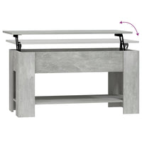 Tavolino Salotto Grigio Cemento 101x49x52 cm Legno Multistrato 809705