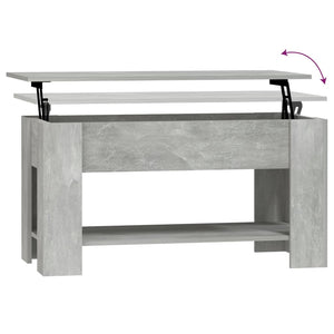 Tavolino Salotto Grigio Cemento 101x49x52 cm Legno Multistrato 809705
