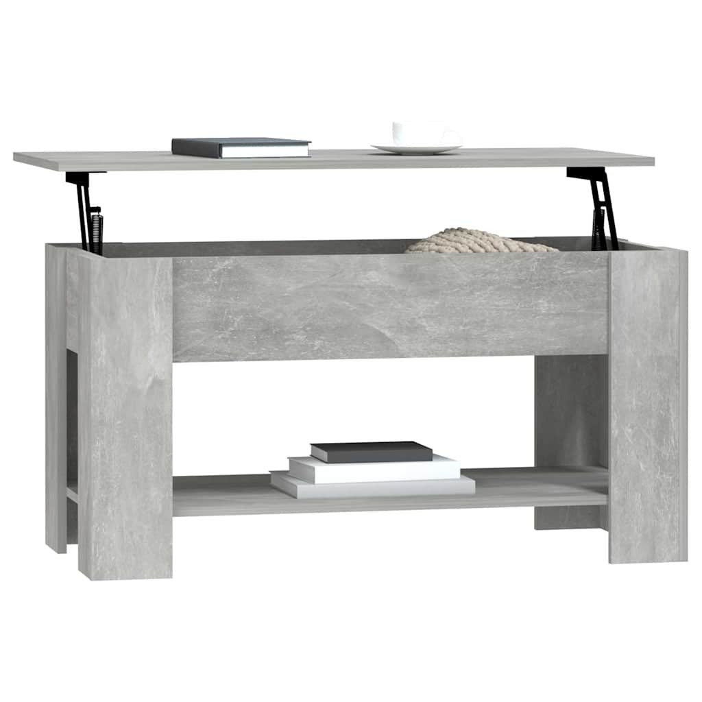 Tavolino Salotto Grigio Cemento 101x49x52 cm Legno Multistrato cod mxl 29790