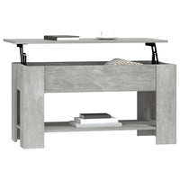 Tavolino Salotto Grigio Cemento 101x49x52 cm Legno Multistrato 809705