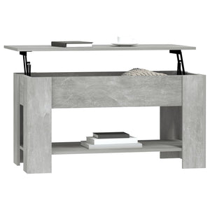 Tavolino Salotto Grigio Cemento 101x49x52 cm Legno Multistrato 809705