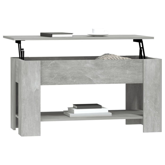 Tavolino Salotto Grigio Cemento 101x49x52 cm Legno Multistrato 809705