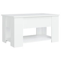 Tavolino da Salotto-Tavolino da soggiorno-Tavolo Bianco 79x49x41 cm in Legno Multistrato