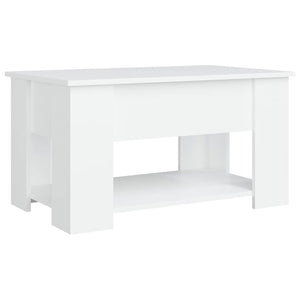 Tavolino da Salotto Bianco 79x49x41 cm in Legno Multistrato 809710