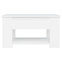 Tavolino da Salotto Bianco 79x49x41 cm in Legno Multistrato