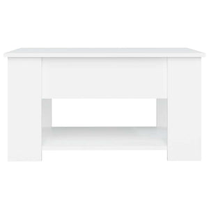 Tavolino da Salotto Bianco 79x49x41 cm in Legno Multistrato