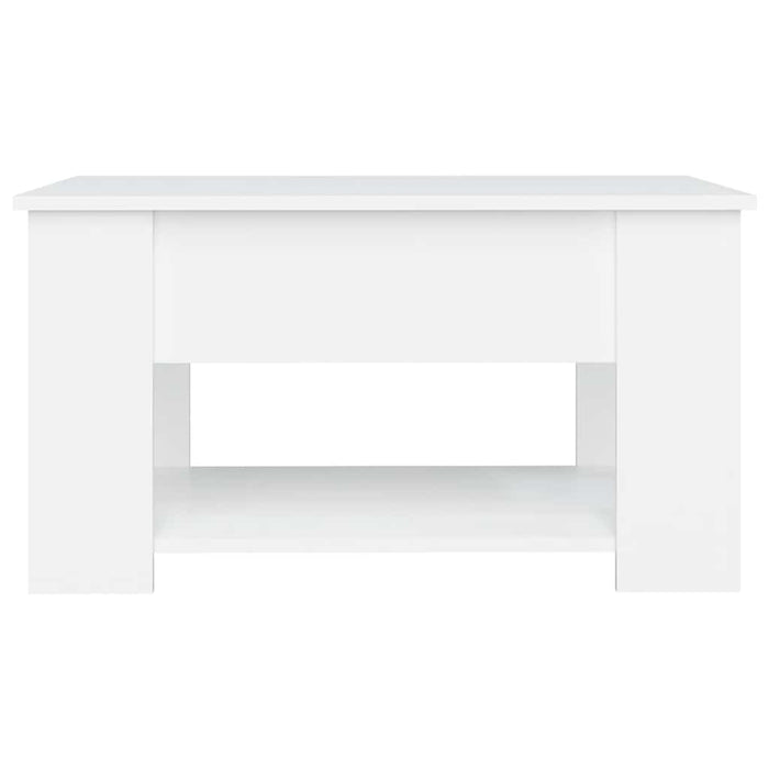 Tavolino da Salotto Bianco 79x49x41 cm in Legno Multistrato