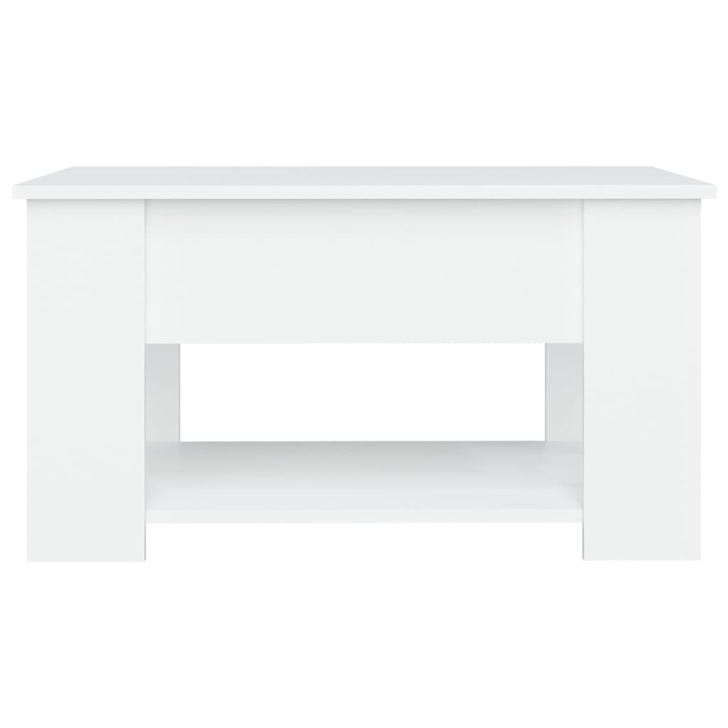 Tavolino da Salotto Bianco 79x49x41 cm in Legno Multistrato 809710