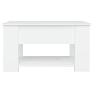 Tavolino da Salotto Bianco 79x49x41 cm in Legno Multistrato 809710