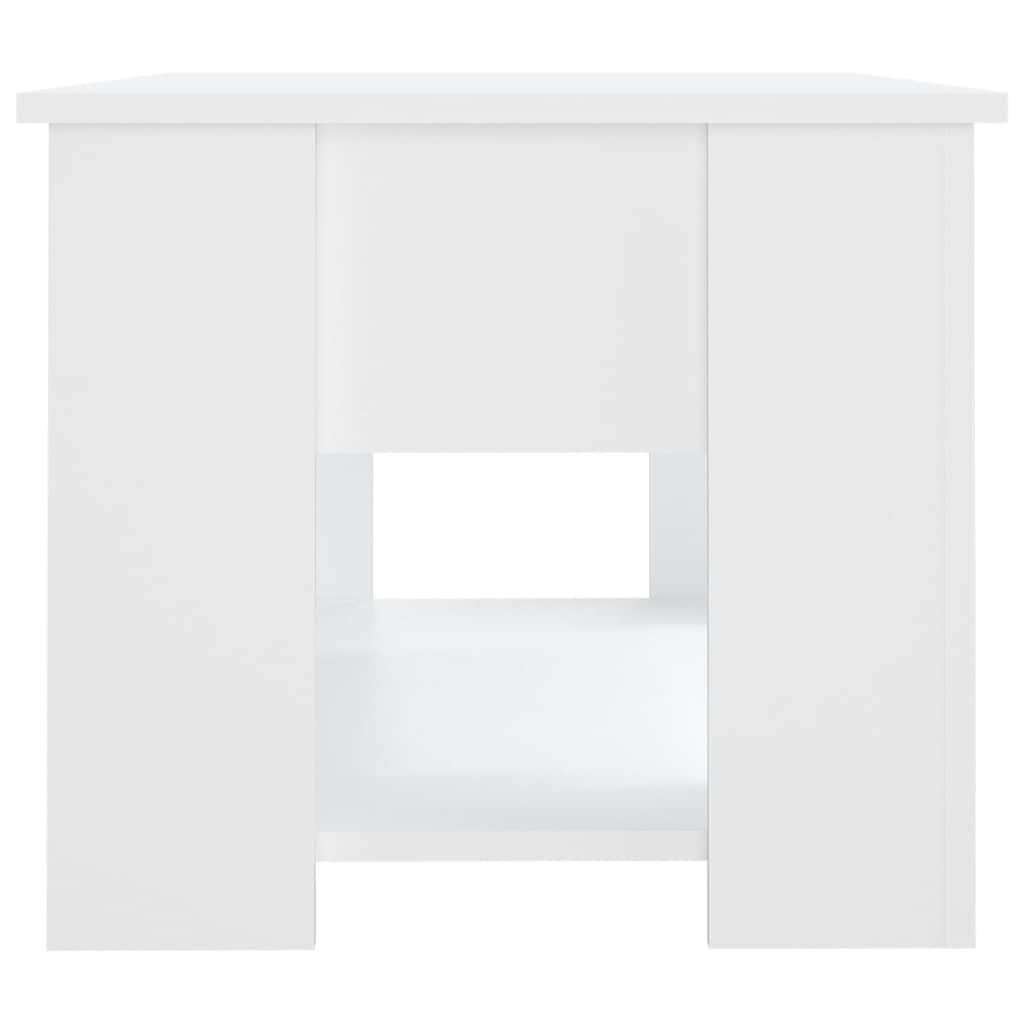 Tavolino da Salotto Bianco 79x49x41 cm in Legno Multistrato