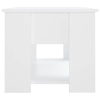 Tavolino da Salotto Bianco 79x49x41 cm in Legno Multistrato