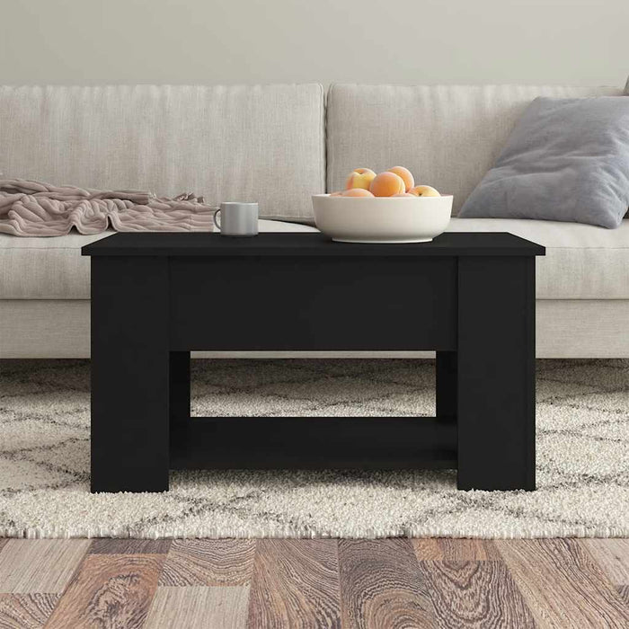 Tavolino da Salotto-Tavolino da soggiorno-Tavolo Nero 79x49x41 cm in Legno Multistrato