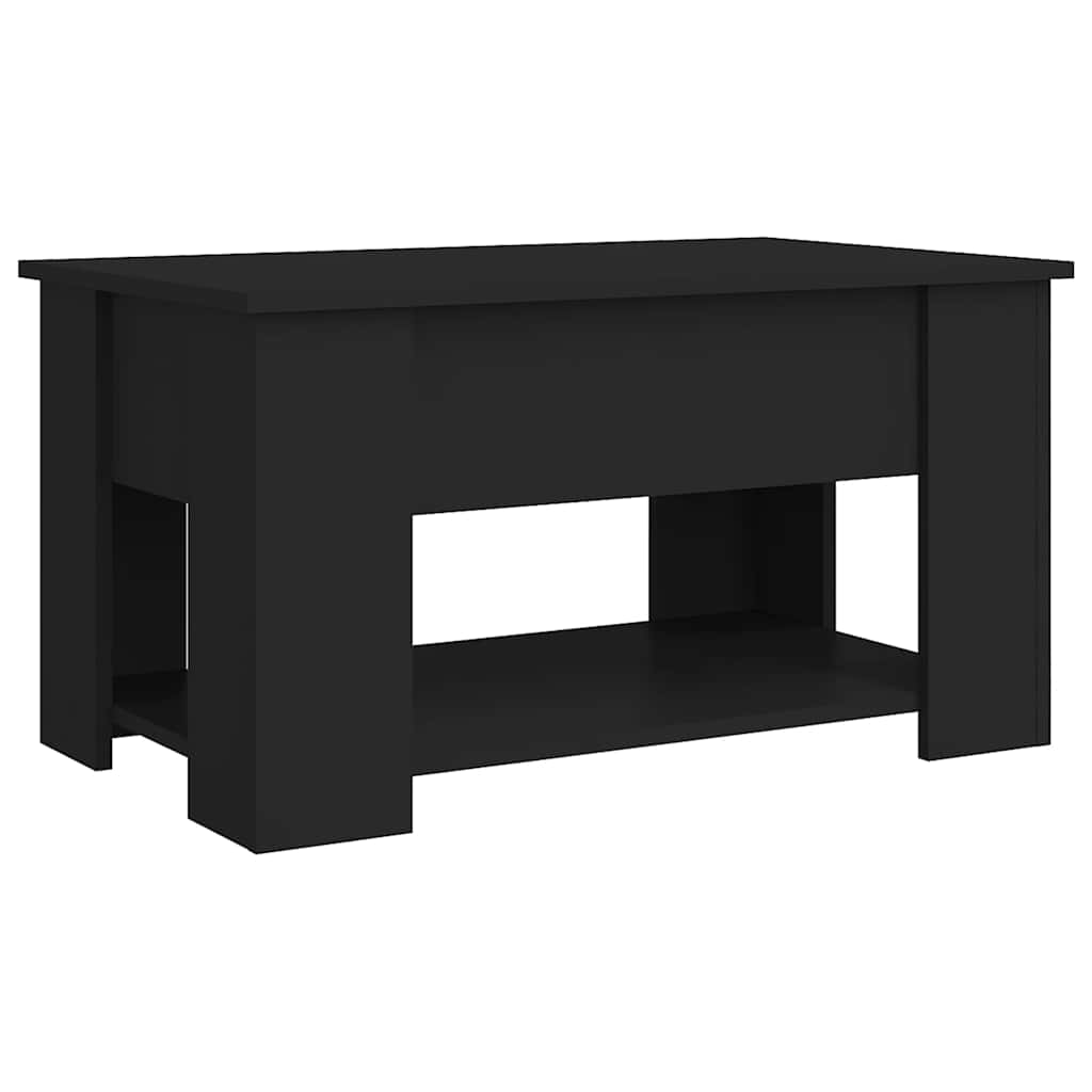 Tavolino da Salotto-Tavolino da soggiorno-Tavolo Nero 79x49x41 cm in Legno Multistrato