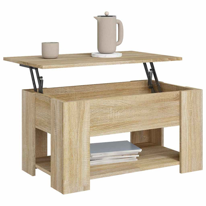 Tavolino da Salotto Rovere Sonoma 79x49x41 cm Legno Multistrato cod mxl 60713