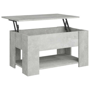 Tavolino da Salotto Grigio Cemento 79x49x41cm Legno Multistrato cod mxl 29773