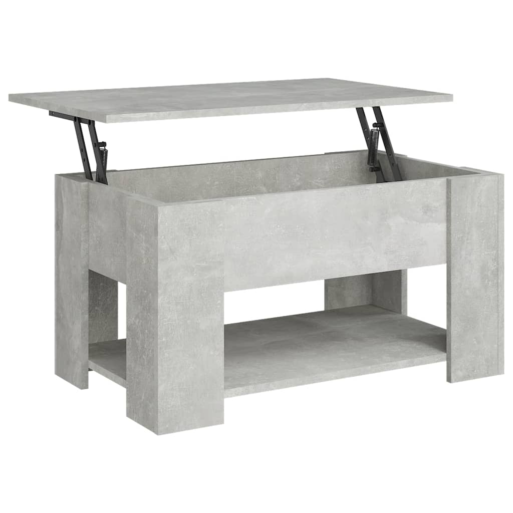 Tavolino da Salotto Grigio Cemento 79x49x41cm Legno Multistrato 809714