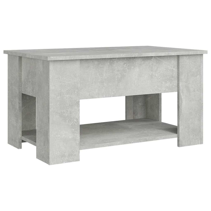 Tavolino da Salotto-Tavolino da soggiorno-Tavolo Grigio Cemento 79x49x41cm Legno Multistrato