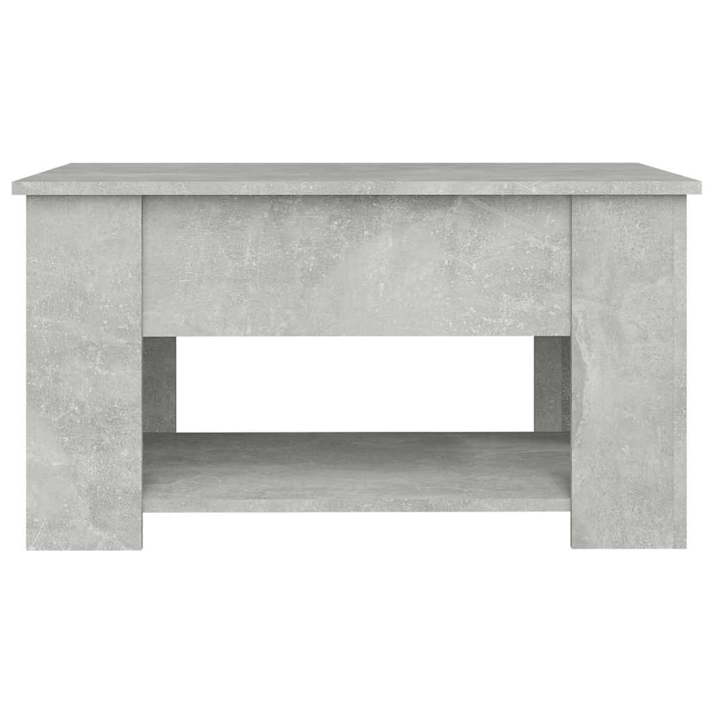 Tavolino da Salotto-Tavolino da soggiorno-Tavolo Grigio Cemento 79x49x41cm Legno Multistrato