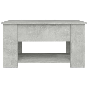 Tavolino da Salotto-Tavolino da soggiorno-Tavolo Grigio Cemento 79x49x41cm Legno Multistrato