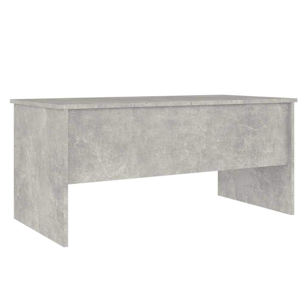 Tavolino-Tavolino da soggiorno-Tavolo Grigio Cemento 102x50,5x46,5 cm in Legno Multistrato