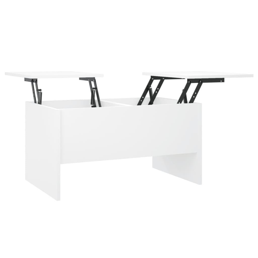 Tavolino da Salotto Bianco 80x50x42,5 cm in Legno Multistrato cod mxl 23446