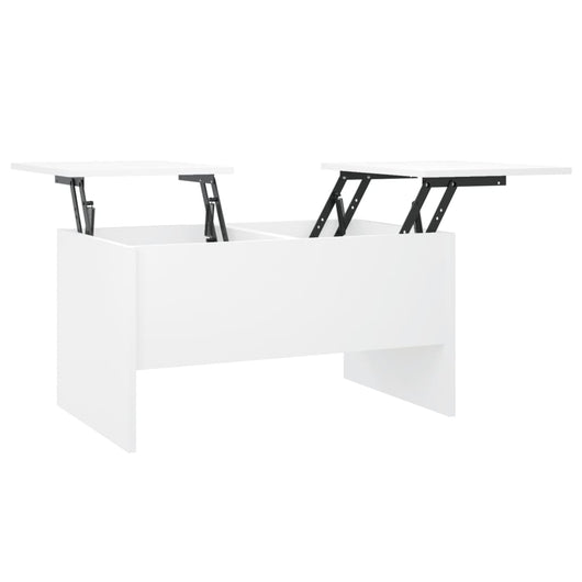 Tavolino da Salotto Bianco 80x50x42,5 cm in Legno Multistrato cod mxl 23446