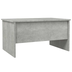 Tavolino Salotto Grigio Cemento 80x50x42,5 cm Legno Multistrato 809732