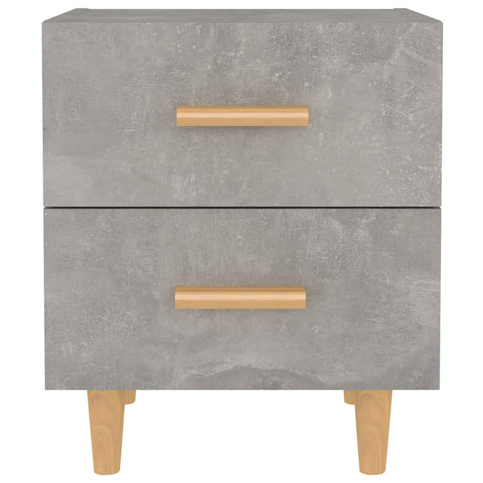 Comodini 2 pz-Set di 2 Tavolino da notte Grigio Cemento 40x35x47,5 cm