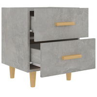 Comodini 2 pz-Set di 2 Tavolino da notte Grigio Cemento 40x35x47,5 cm