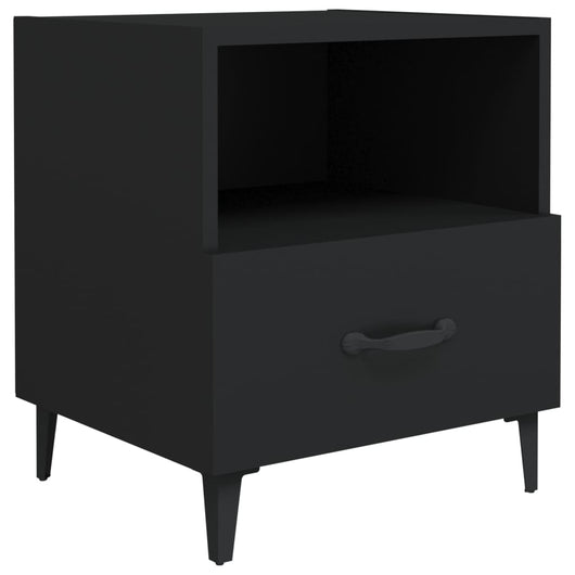 Comodino Nero in Legno Multistrato 812026