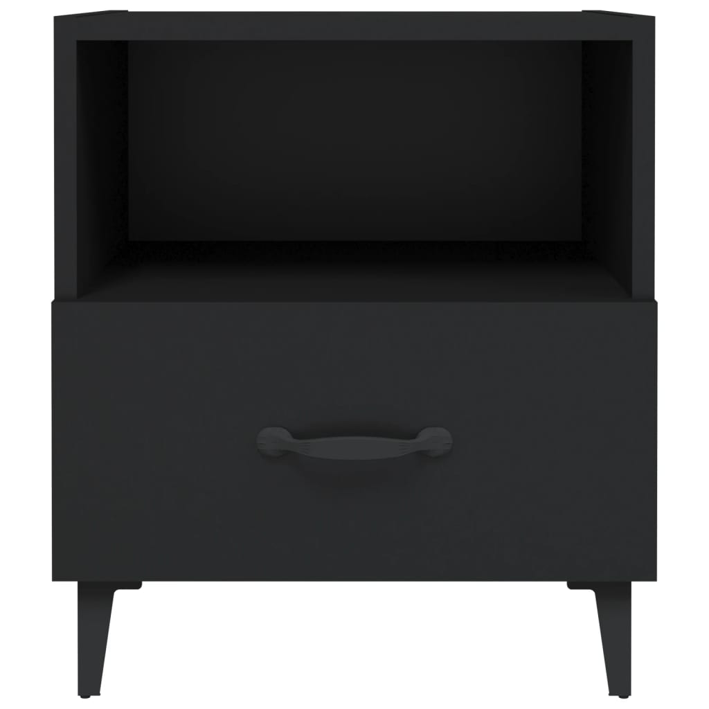 Comodino Nero in Legno Multistrato 812026