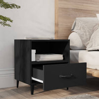 Comodino Nero in Legno Multistrato 812026
