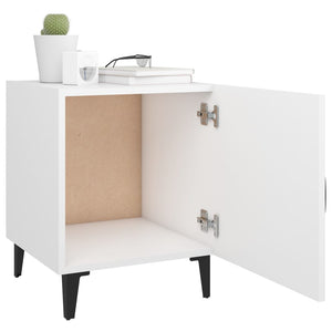 Comodini 2 pz Bianchi in Legno Multistrato 812061