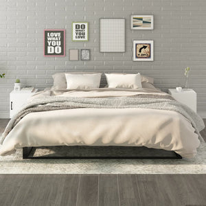 Comodini 2 pz Bianchi in Legno Multistrato 812061