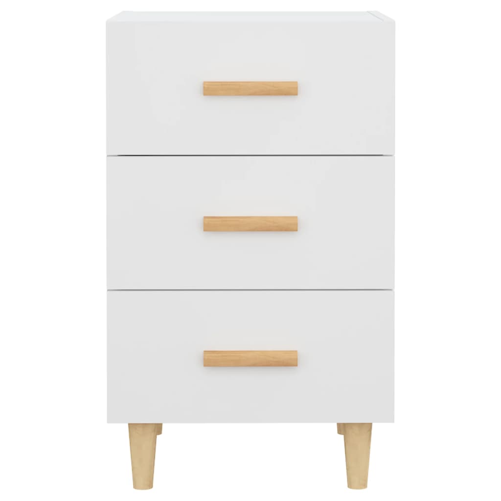 Comodino Bianco 40x40x66 cm in Legno Multistrato 812078